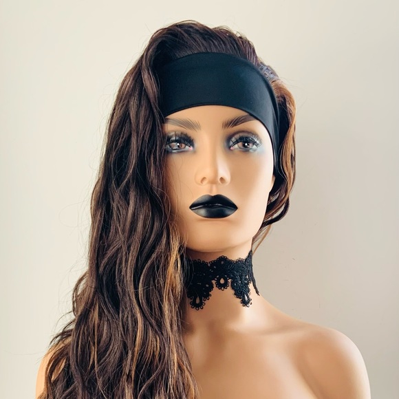 “Put On & Go” - 24” Brown/Auburn Headband Wig for Daily Wear or Events - Picture 6 of 15